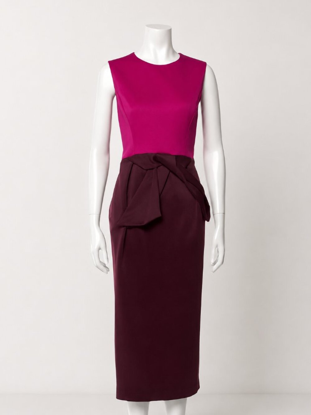 TED BAKER Maroon/Magenta Sheath Midi Dress | NWOT